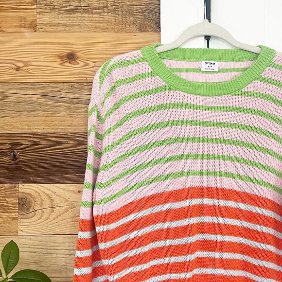 Cotton On Striped Bright Pastel Ombre Sweater - Picture 7 of 7